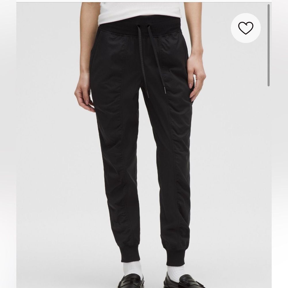Lululemon black dance studio joggers size 8